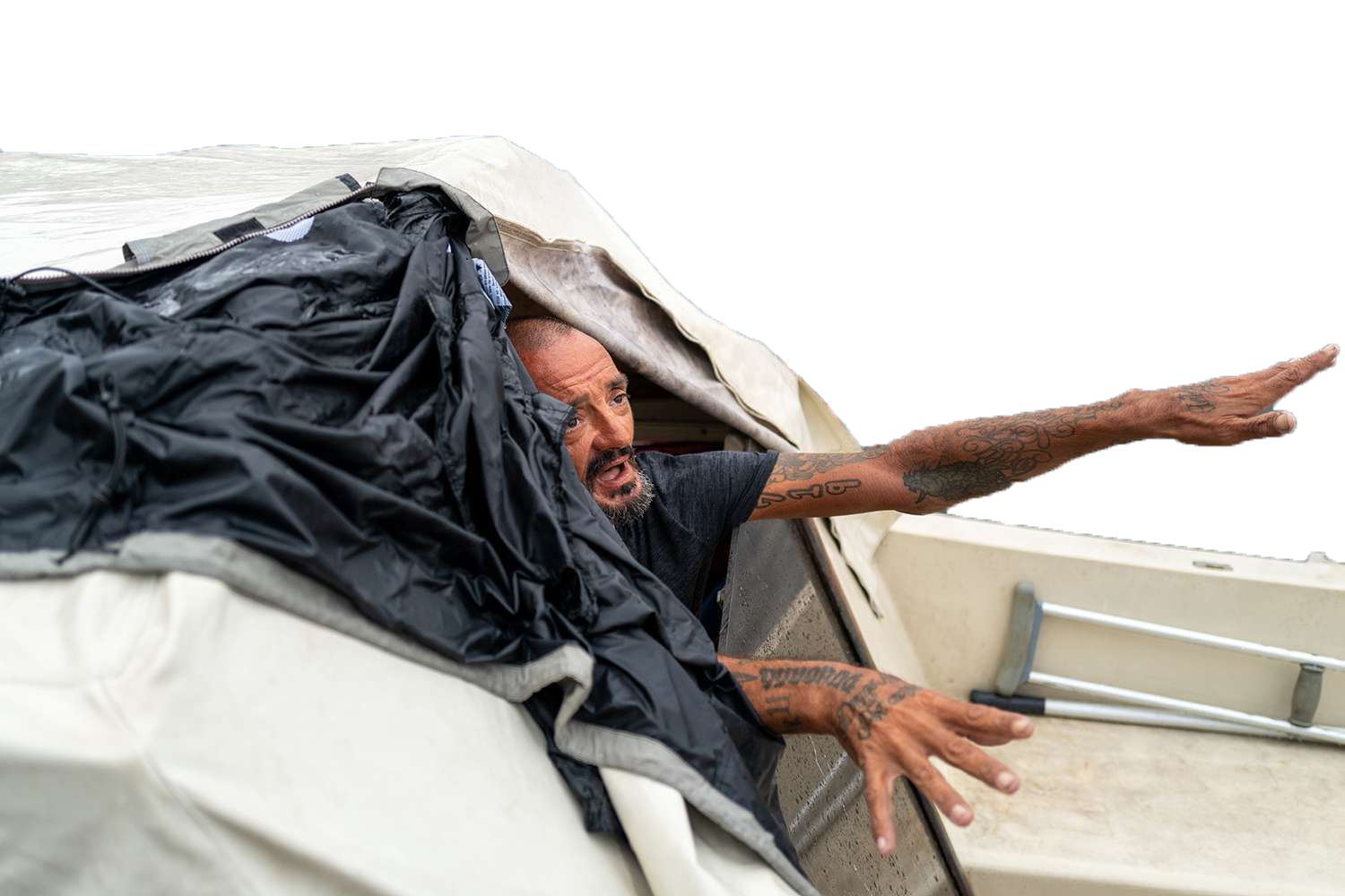 dan on boat